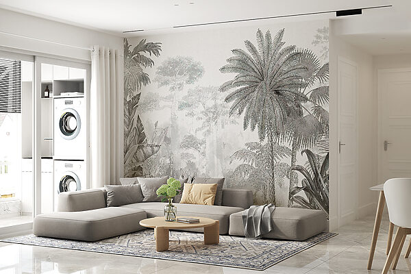 Černobílý obraz lesa Černobílý obraz lesa