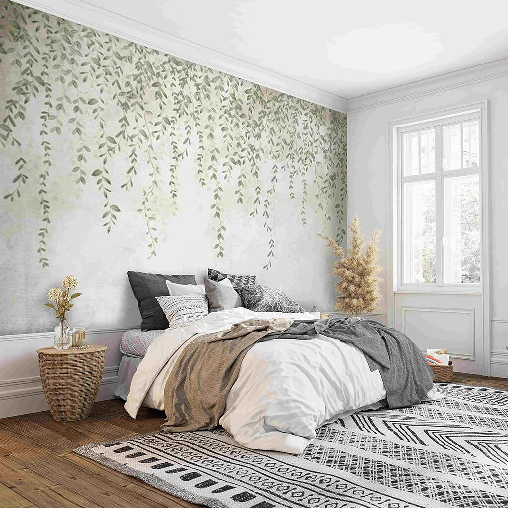 Painting of a vine with leaves