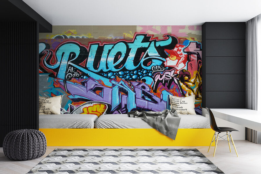 Zeď s graffiti