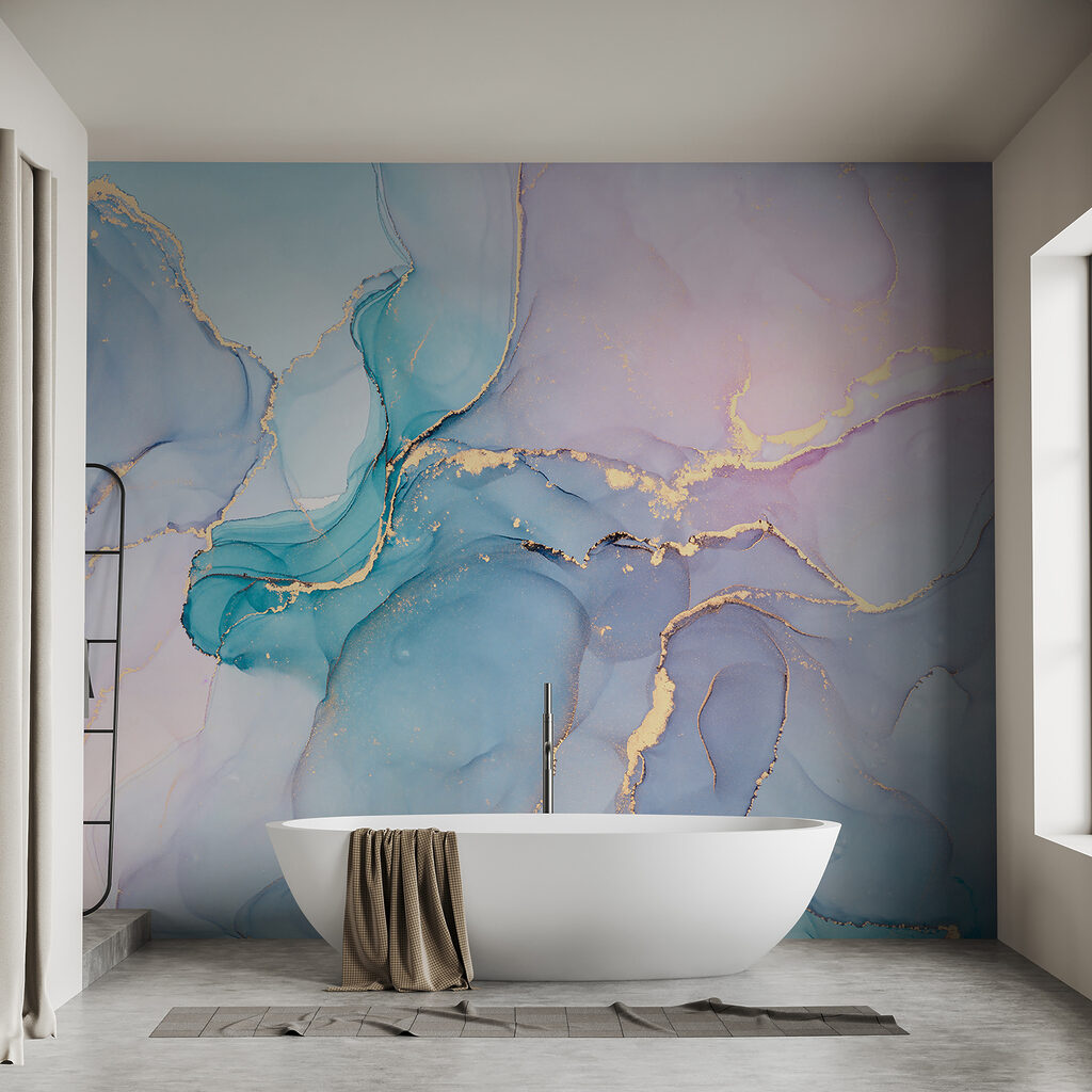 Serene abstract waves of cool colors Serene abstract waves of cool colors