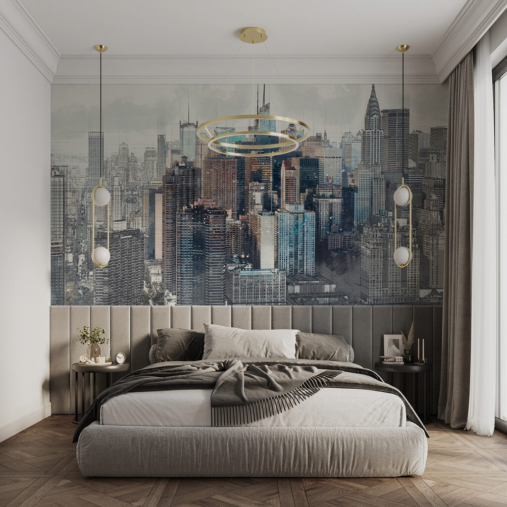 City skyline with many tall buildings City skyline with many tall buildings