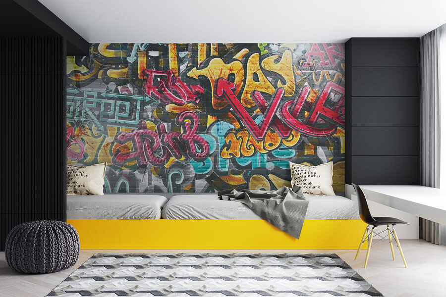 Zeď s graffiti