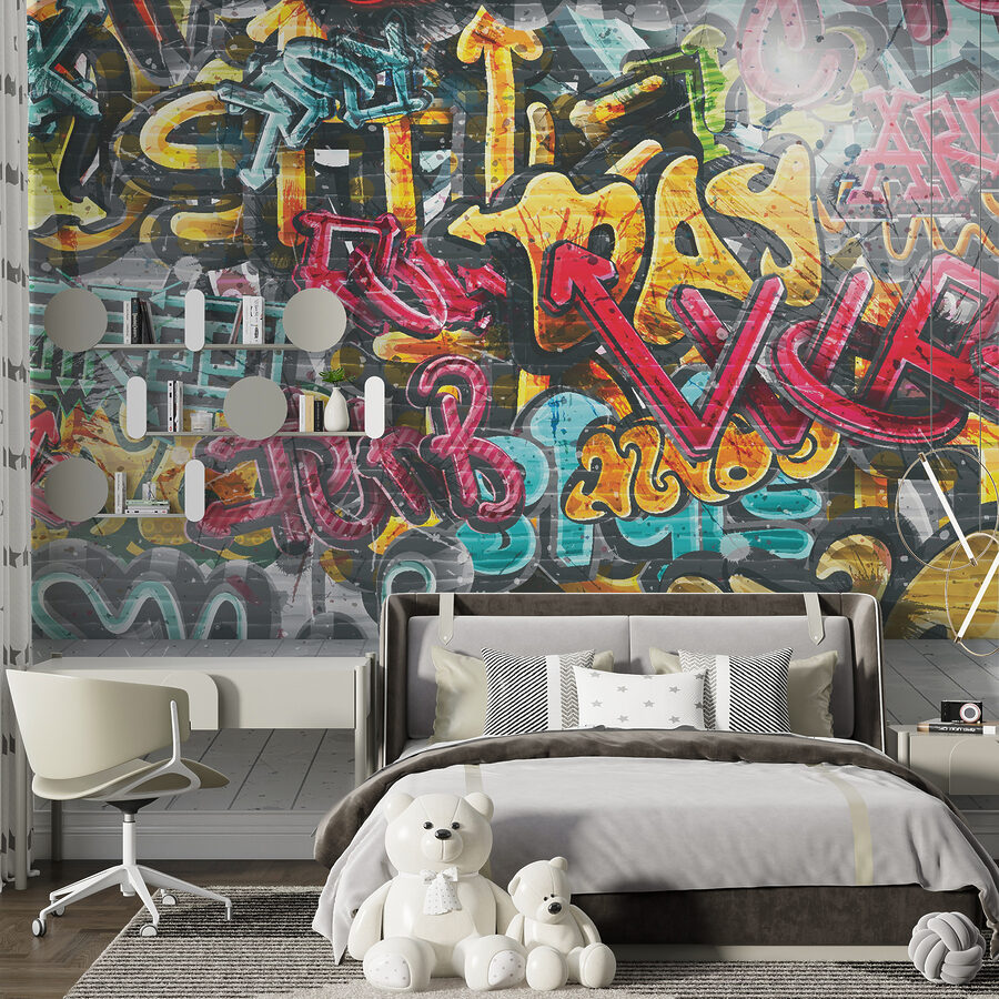 Zeď s graffiti