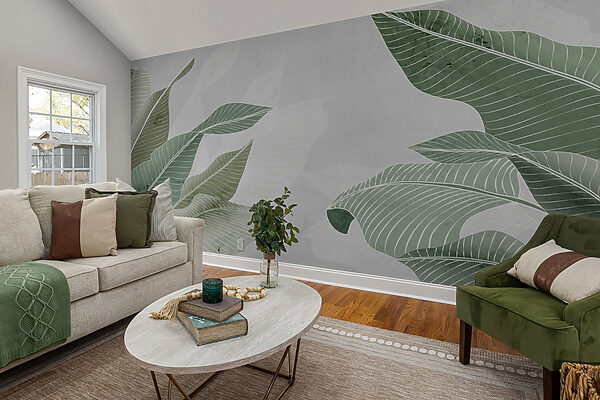 Soft greens and calming textures Soft greens and calming textures