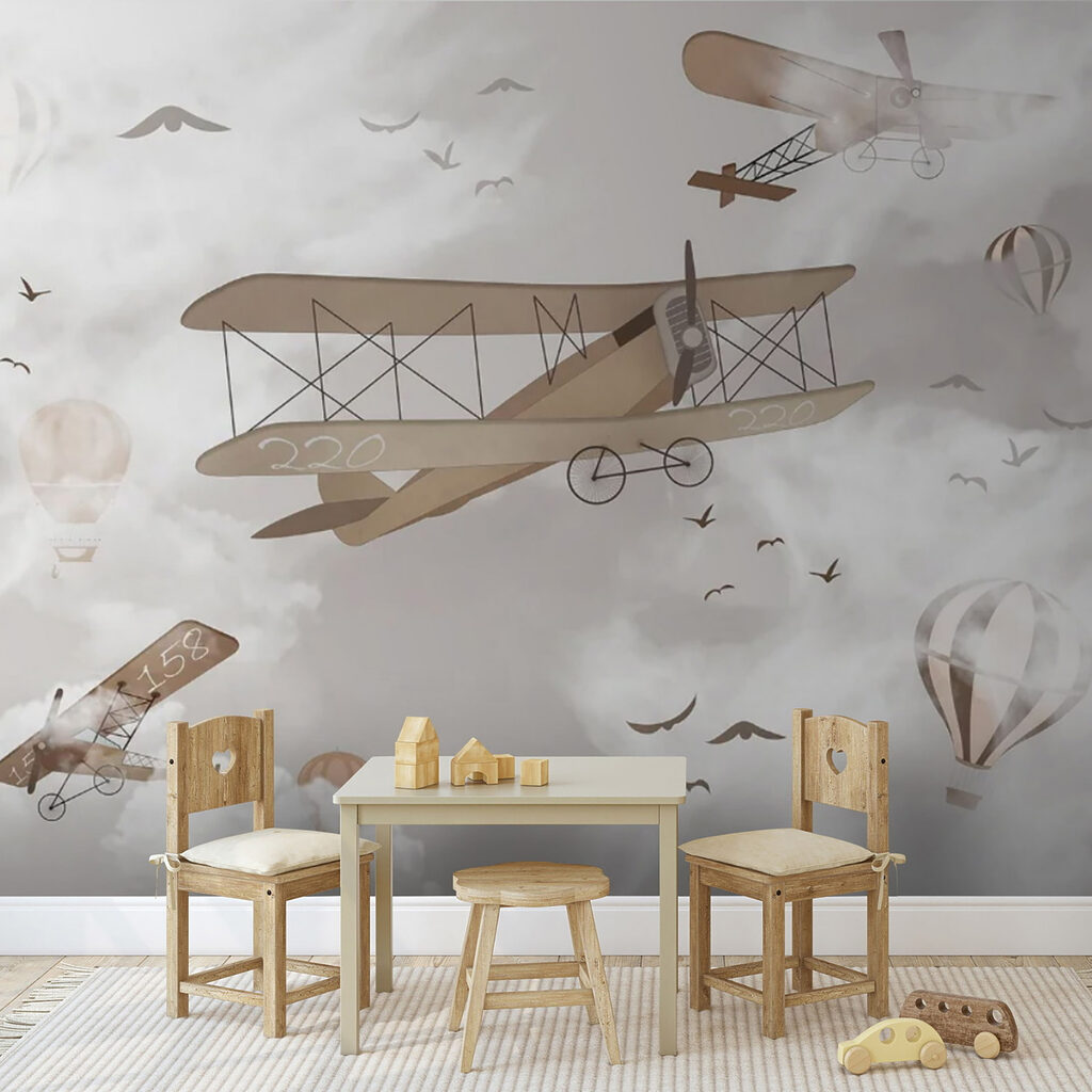 Group of airplanes in the sky Group of airplanes in the sky