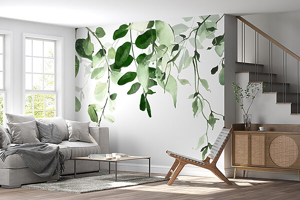 Elegantní design zelených listů na pozadí Elegantní design zelených listů na pozadí