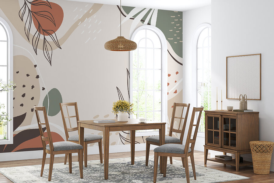 Barevný květinový design na bílém pozadí