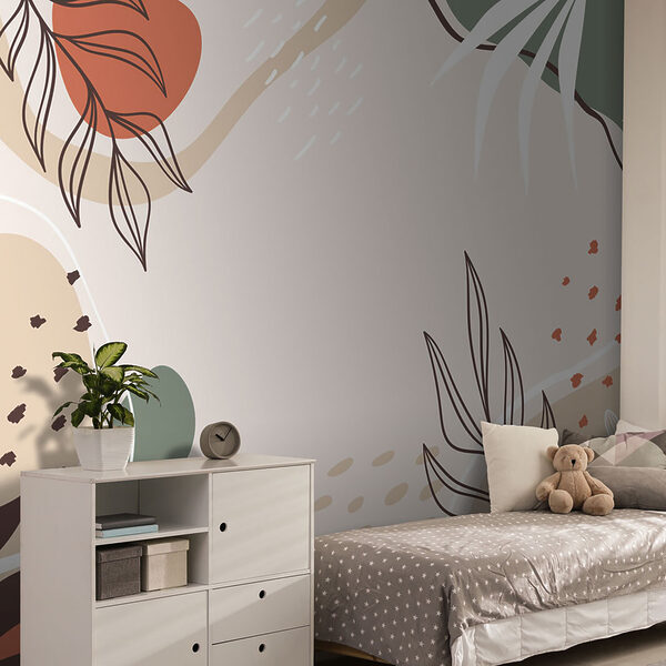 Barevný květinový design na bílém pozadí Barevný květinový design na bílém pozadí
