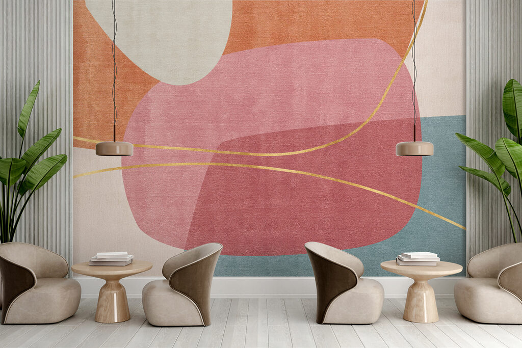 Abstract harmony in soft, pastel hues