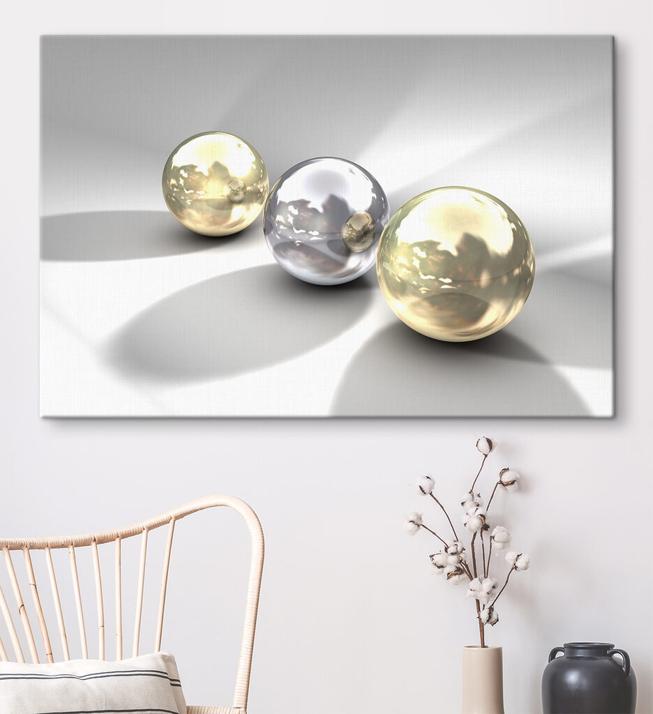 A group of shiny balls