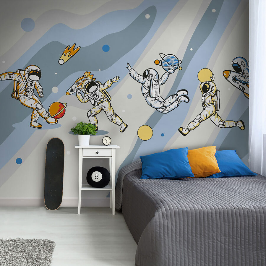 Skupina astronautů ve vesmíru