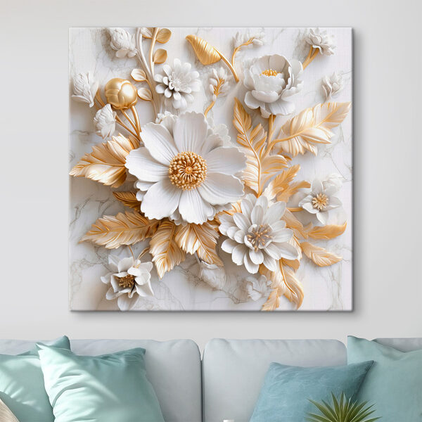 Elegantní květinový design v krémové a béžové barvě Elegantní květinový design v krémové a béžové barvě