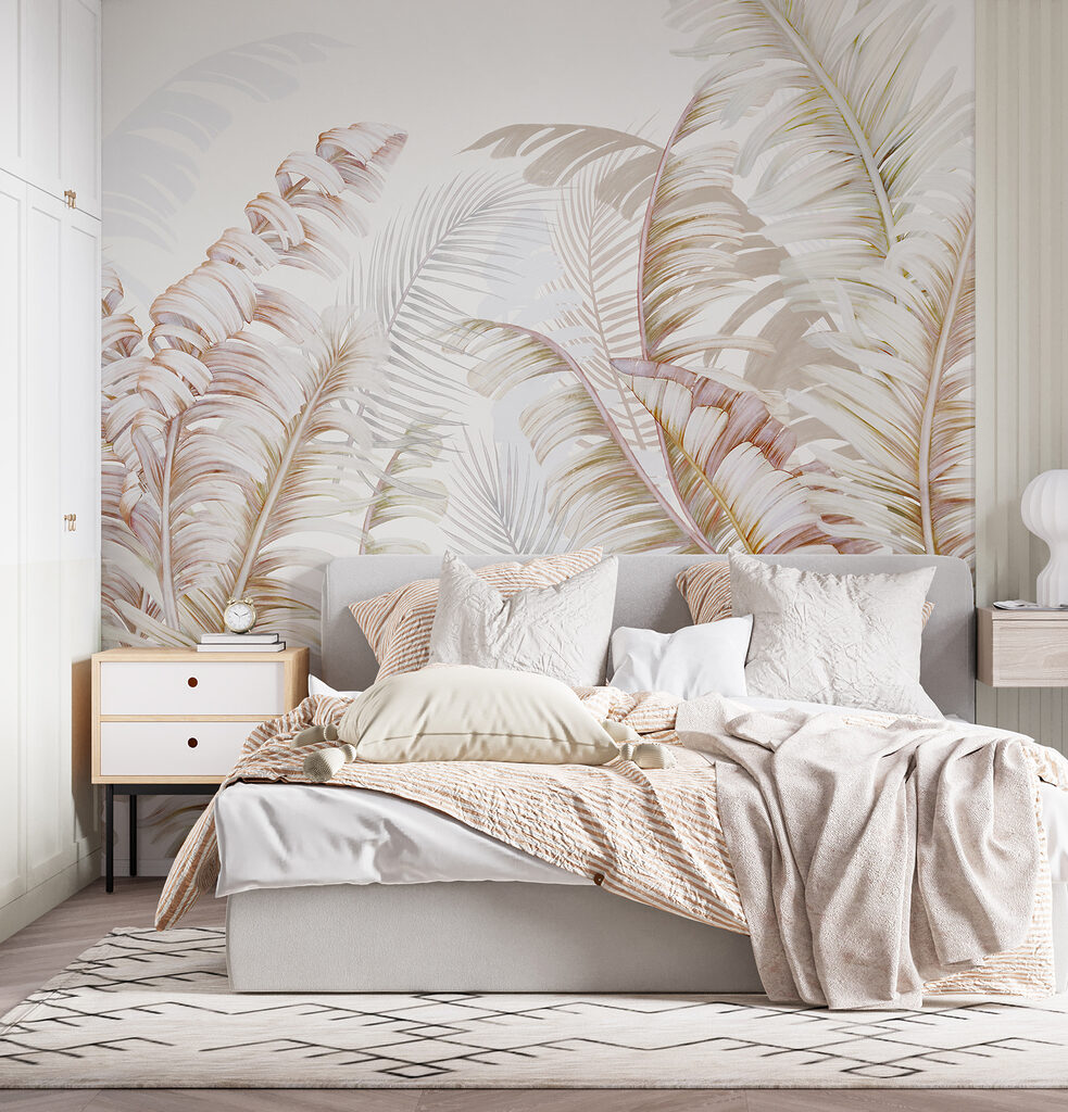 Soft foliage in delicate tones