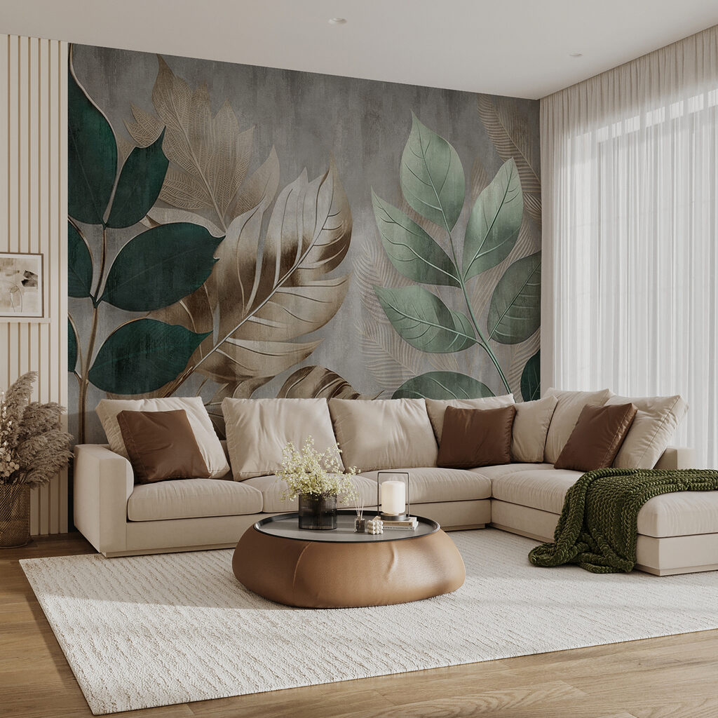 Elegant foliage against a textured background Elegant foliage against a textured background