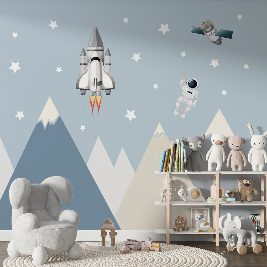 Raketoplán a astronaut na obloze