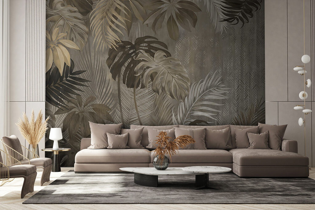 Wallpaper with leaves Wallpaper with leaves