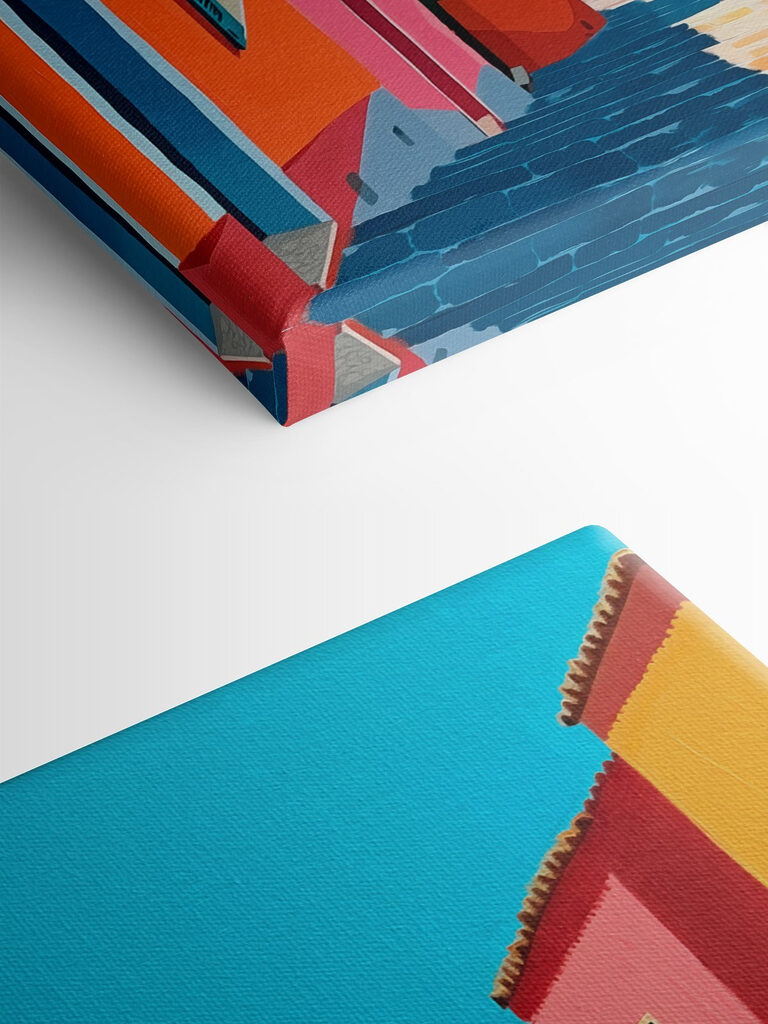 Colorful buildings and a body of water