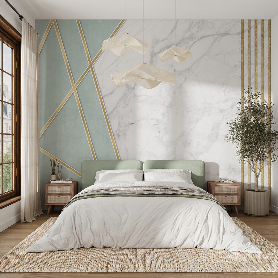 Elegantní mátový a mramorový design