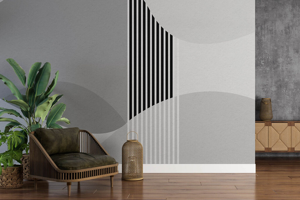 A grey and white background with black lines and circles