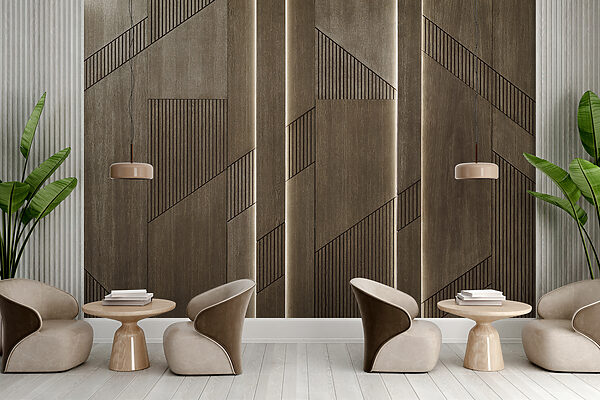 Elegantní geometrický design na dřevěných deskách. Elegantní geometrický design na dřevěných deskách.