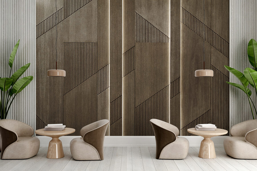 Elegantní geometrický design na dřevěných deskách. Elegantní geometrický design na dřevěných deskách.