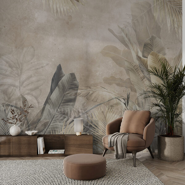 Elegantní umělecká díla s designem tropických listů Elegantní umělecká díla s designem tropických listů