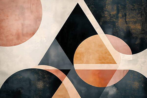 Černé a oranžové geometrické tvary Černé a oranžové geometrické tvary