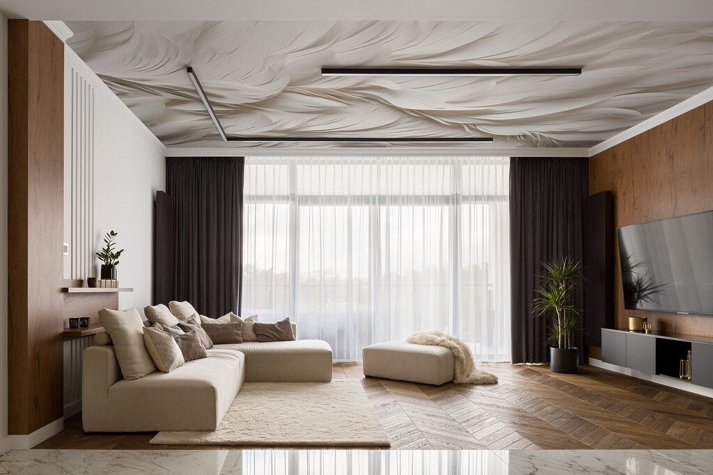 White feathers on a surface