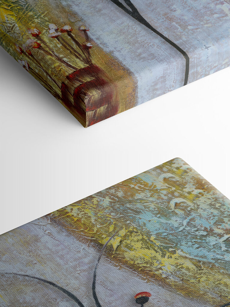 A painting of two women dancing