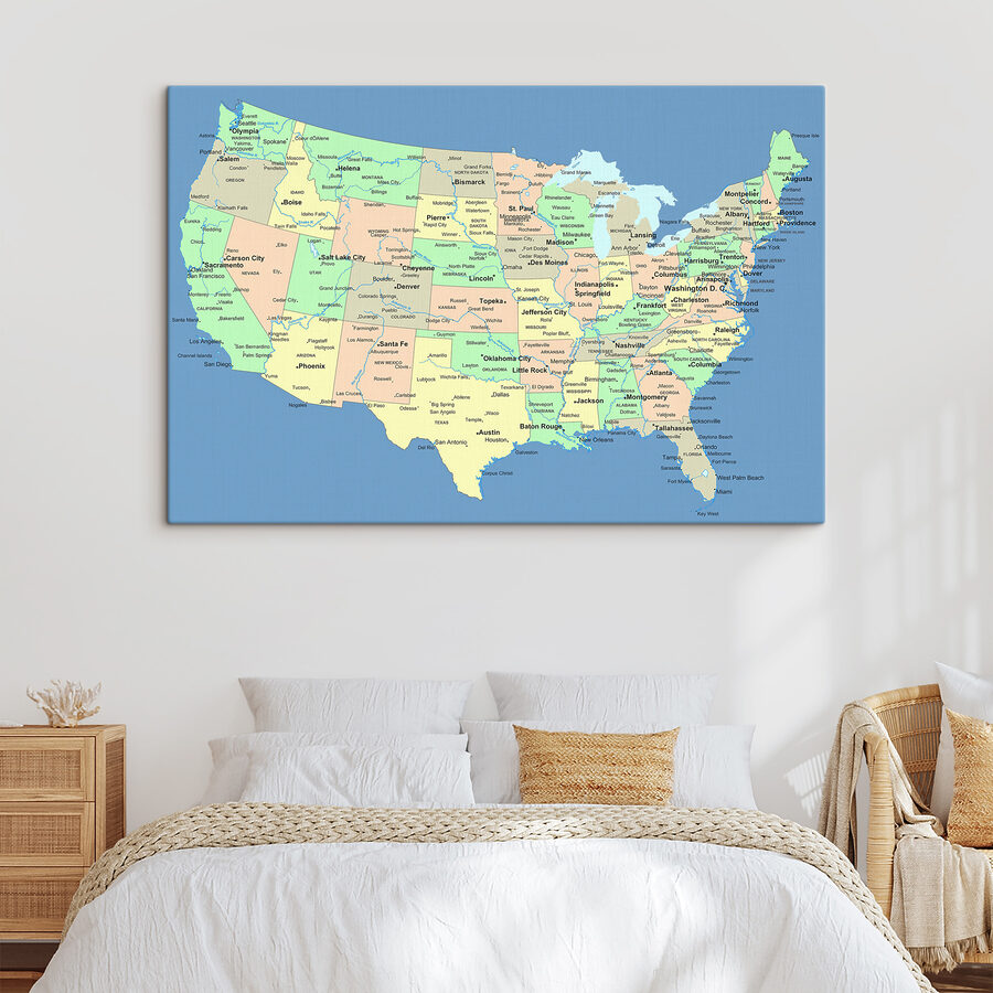 Mapa Spojených států Mapa Spojených států