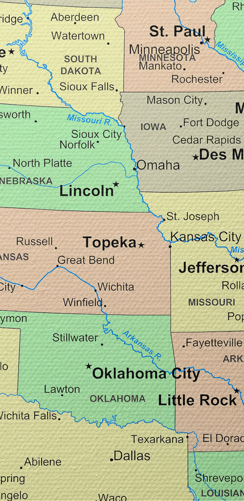 A map of the united states