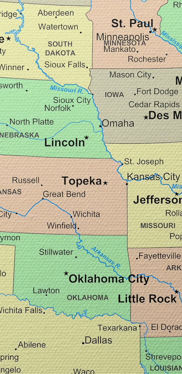 Mapa Spojených států Mapa Spojených států