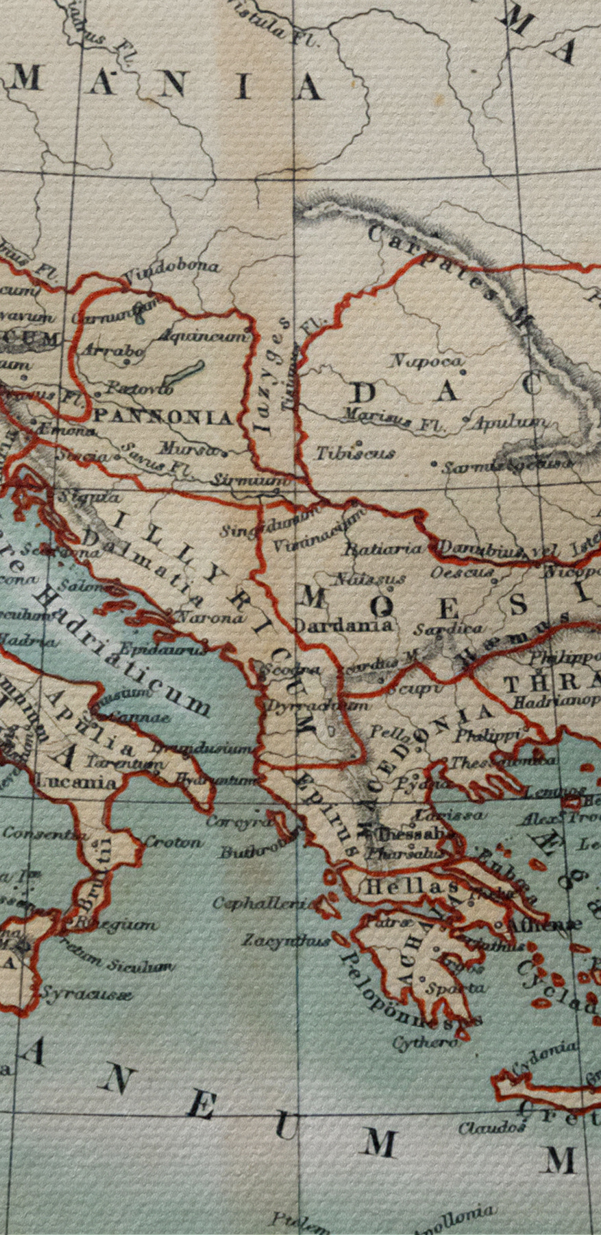 Mapa Evropy s červenými liniemi