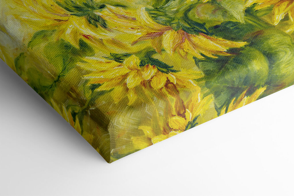 A painting of sunflowers