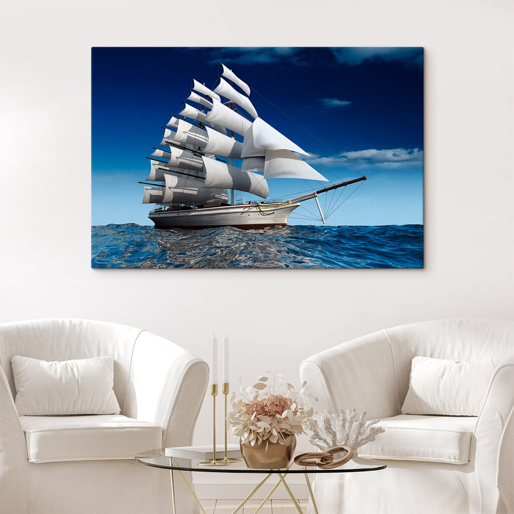 A sailboat in the water