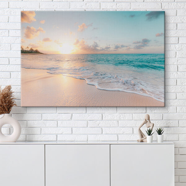 Pláž s vlnami a západem slunce s28661pih26ms 600x600 - Pláž s vlnami a západem slunce