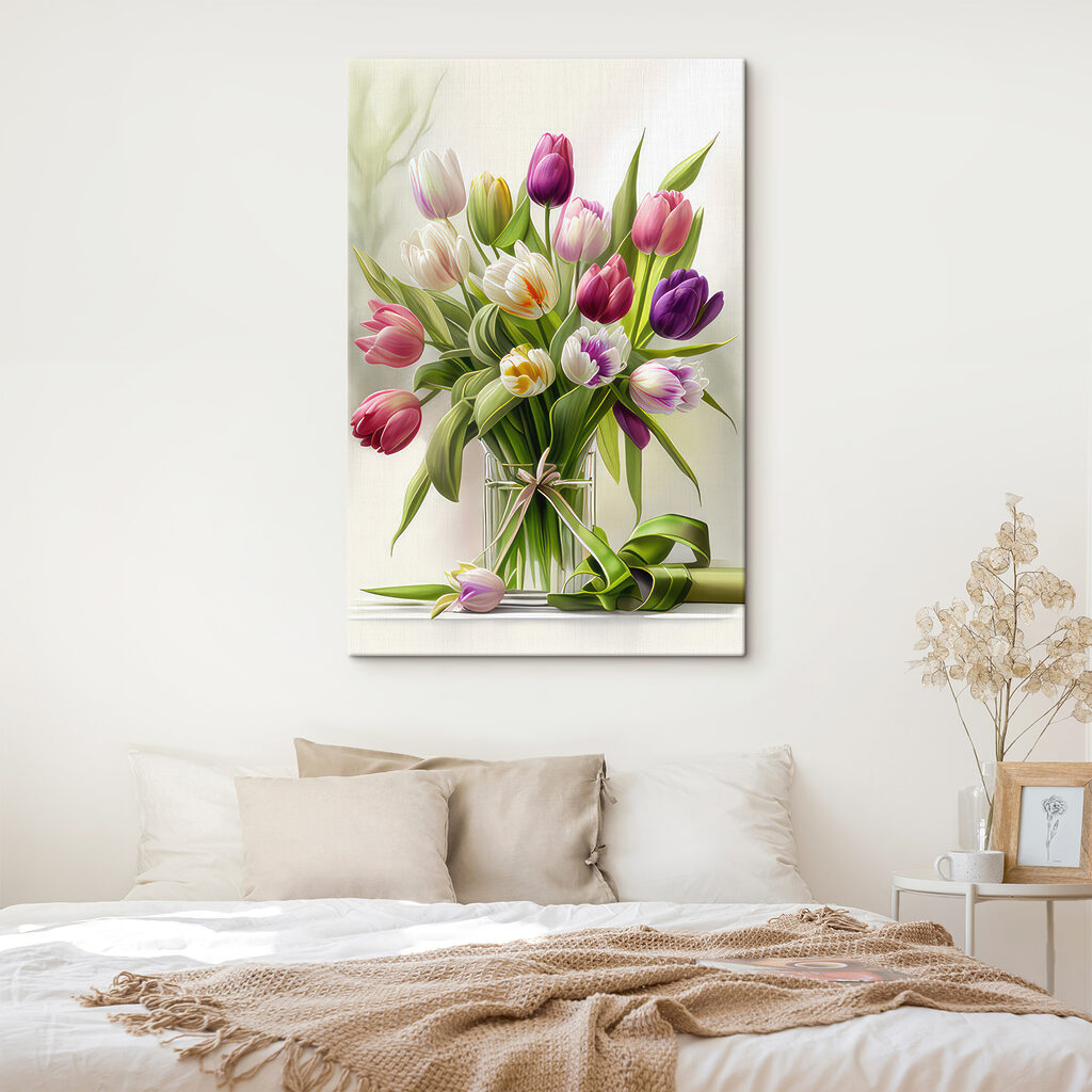 Kytice tulipánů ve skleněné váze s31219pib300s 1024x1024 - Kytice tulipánů ve skleněné váze