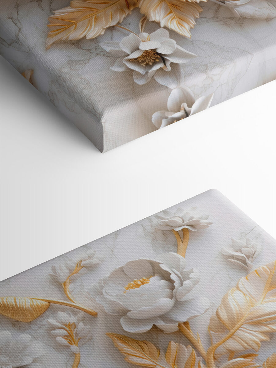 Elegantní květinový design v krémové a béžové barvě