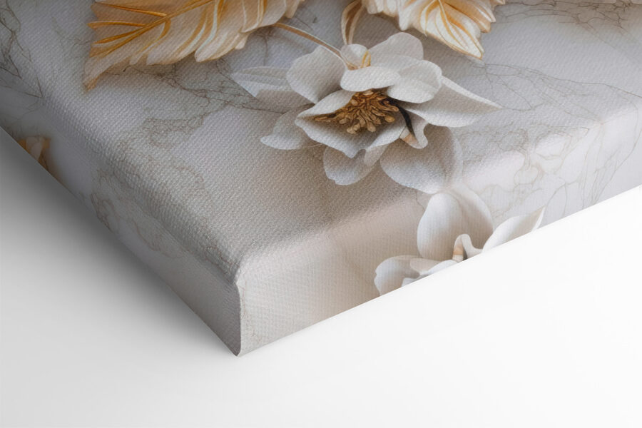 Elegantní květinový design v krémové a béžové barvě