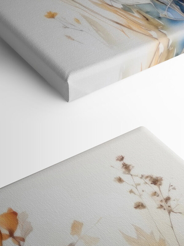 A painting of flowers and leaves A painting of flowers and leaves