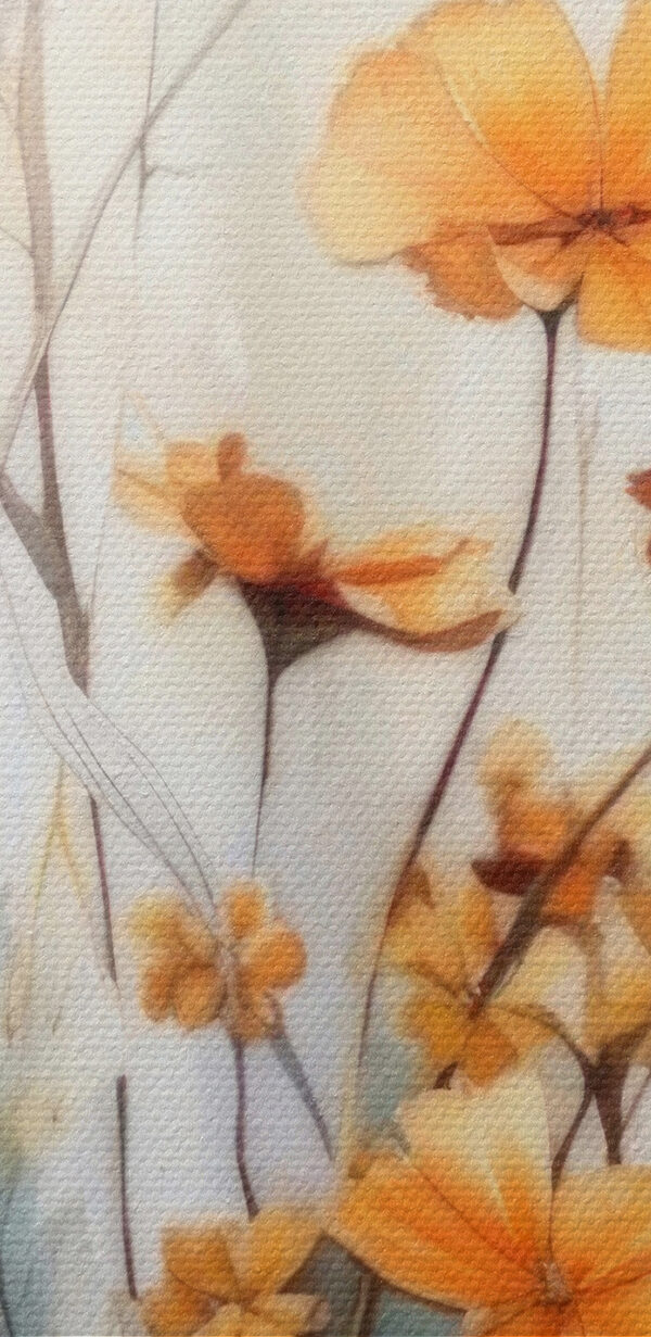 A painting of flowers and leaves A painting of flowers and leaves