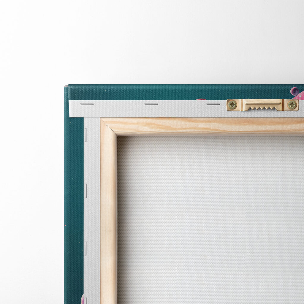 An astronaut in a colorful circle