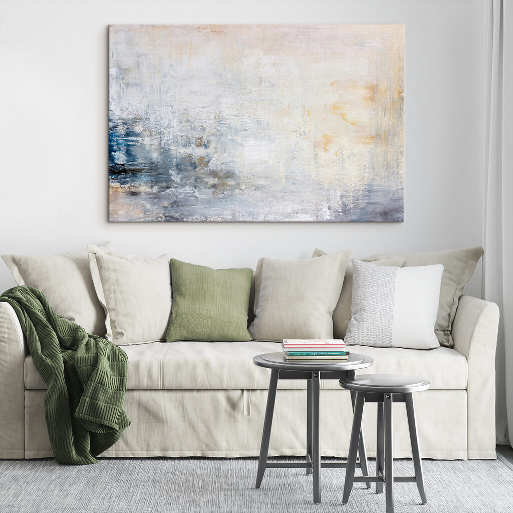 A white and blue background