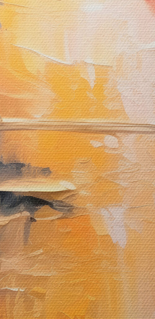 A painting of a colorful sky