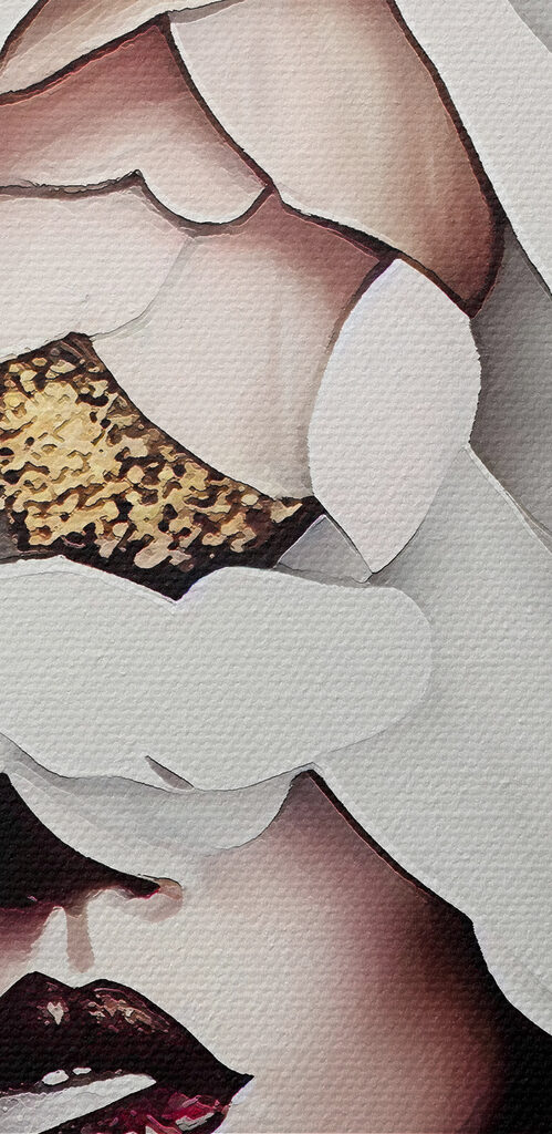 A woman with flowers on her head A woman with flowers on her head