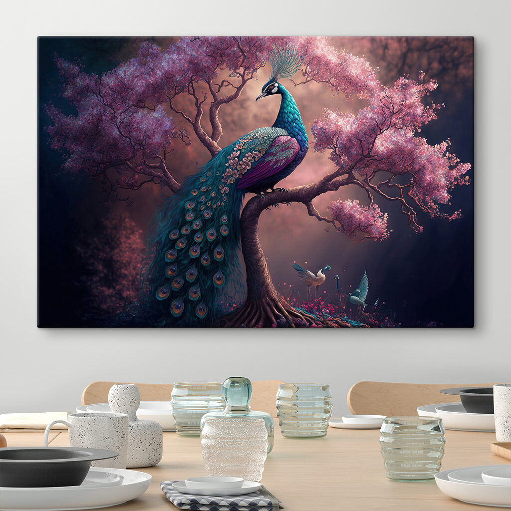 A peacock on a tree A peacock on a tree