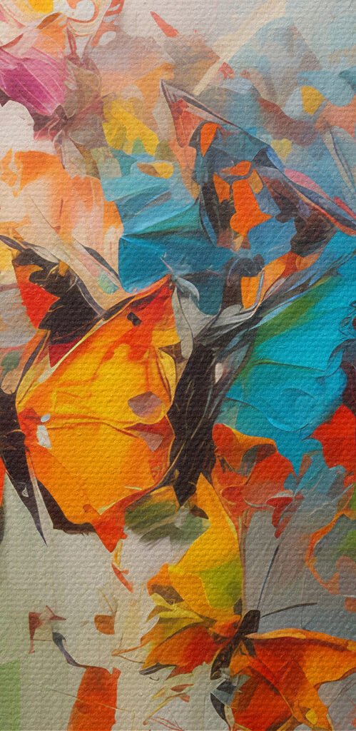 A group of butterflies flying