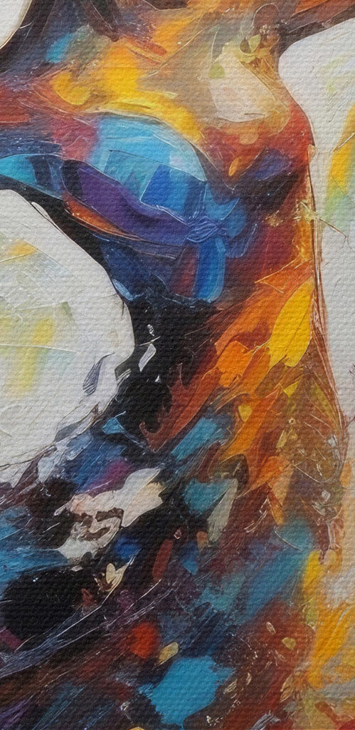 A painting of a woman dancing