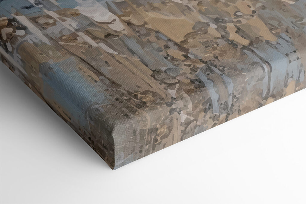 A painting of a beach