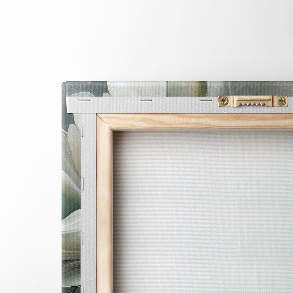 A painting of white flowers